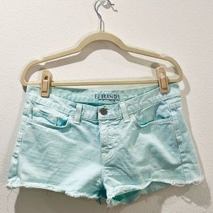 J Brand Denim Cutoff Mini Shorts, Aqua Blue, Womens Size 29, EXCELLENT CONDITION